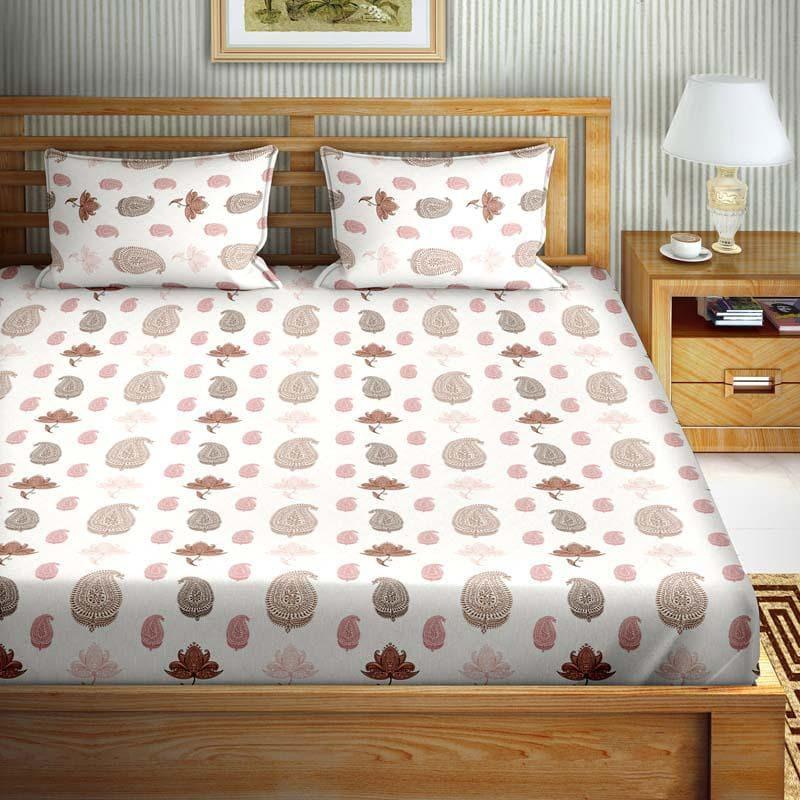 Buy Bagru Print Bedsheet - Brown Bedsheets from Vaaree