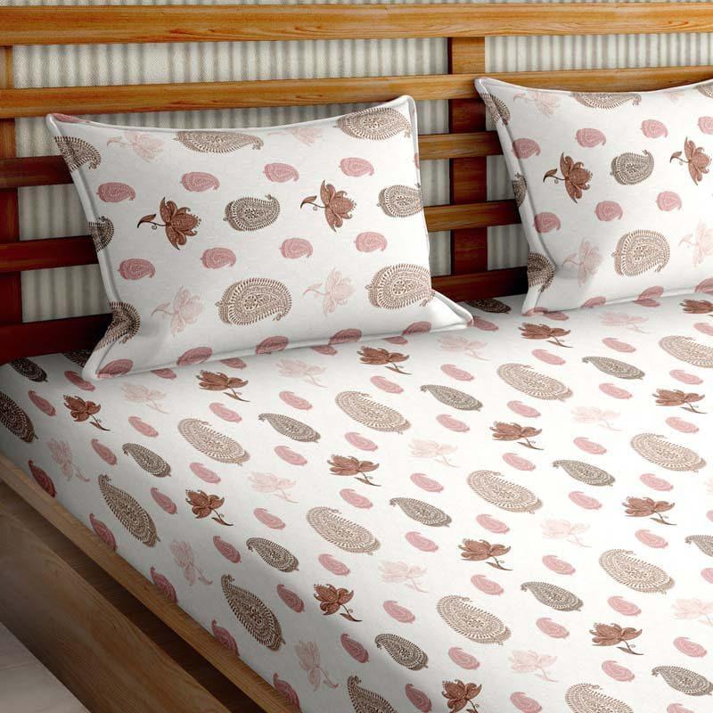 Buy Bagru Print Bedsheet - Brown Bedsheets from Vaaree