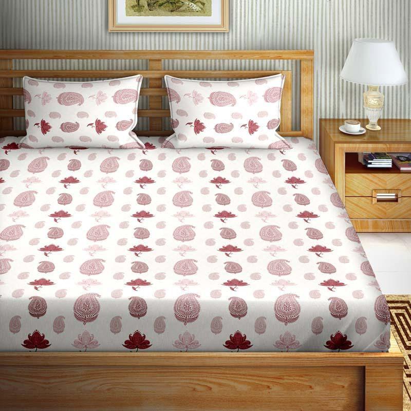 Buy Bagru Print Bedsheet - Red Bedsheets from Vaaree