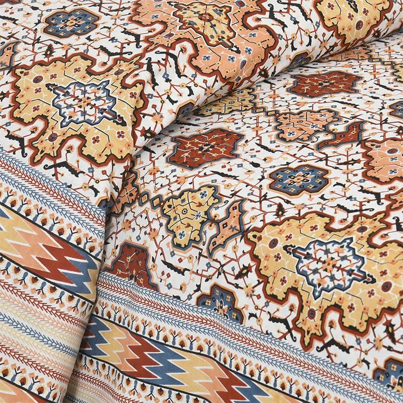 Buy Baneeta Ethnic Bedshhet - Orange & Yellow Bedsheets from Vaaree