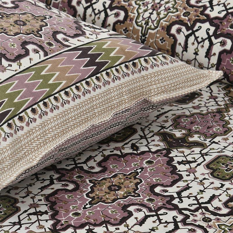 Buy Bedsheets - Baneeta Ethnic Bedshhet - Purple & Brown at Vaaree online