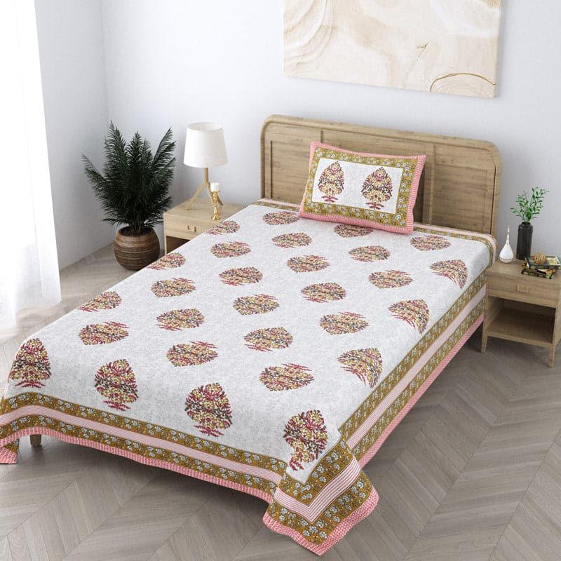 Buy Bertrum Printed Bedsheet - Pink Bedsheets from Vaaree