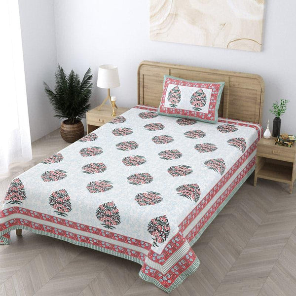 Bedsheets - Bertrum Printed Bedsheet - Red