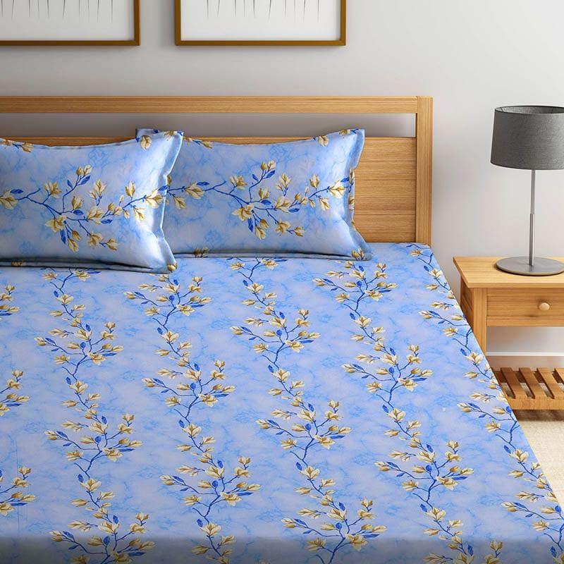 Buy Bethany Blue Bedsheet Bedsheets from Vaaree