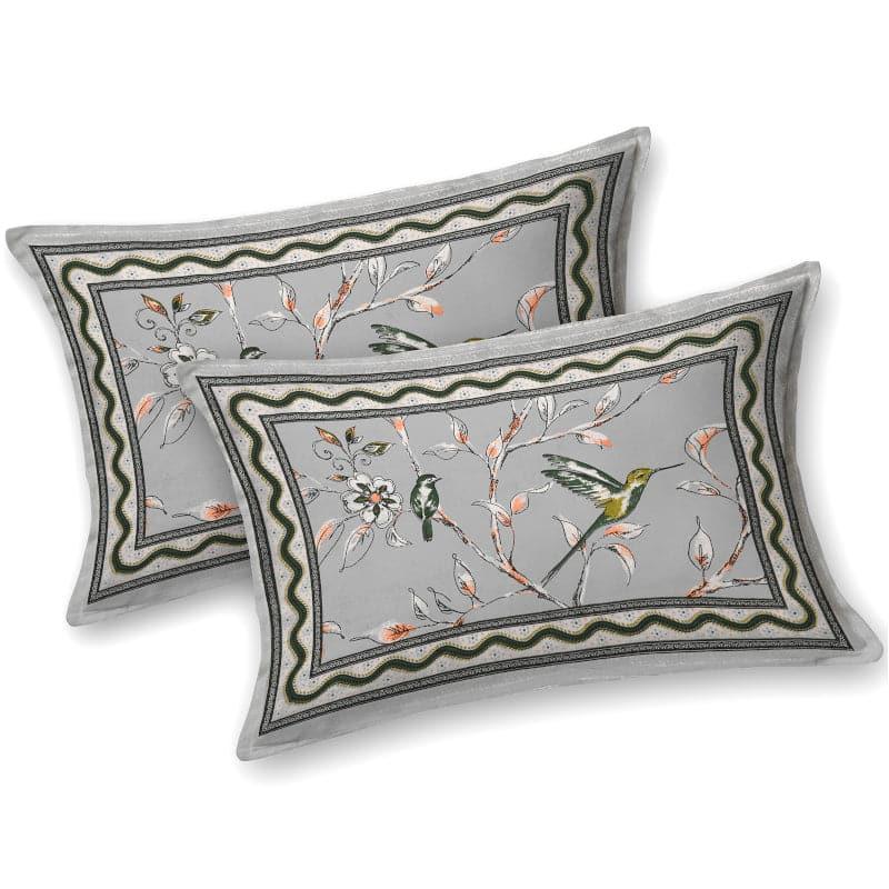 Buy Birdie Orchard Floral Bedsheet - Grey Bedsheets from Vaaree