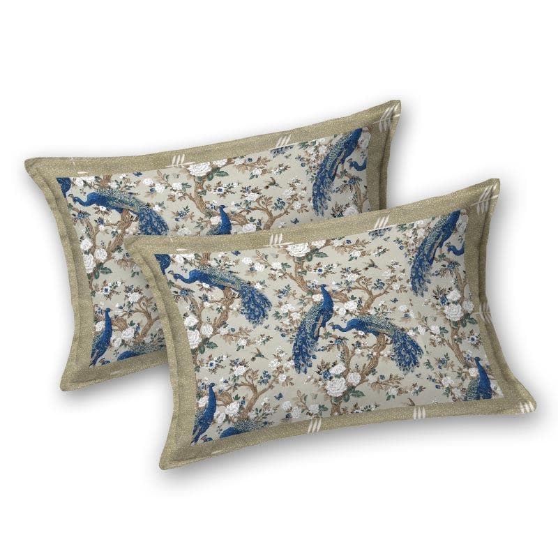 Buy Birdsong Bouquet - Blue Bedsheets from Vaaree