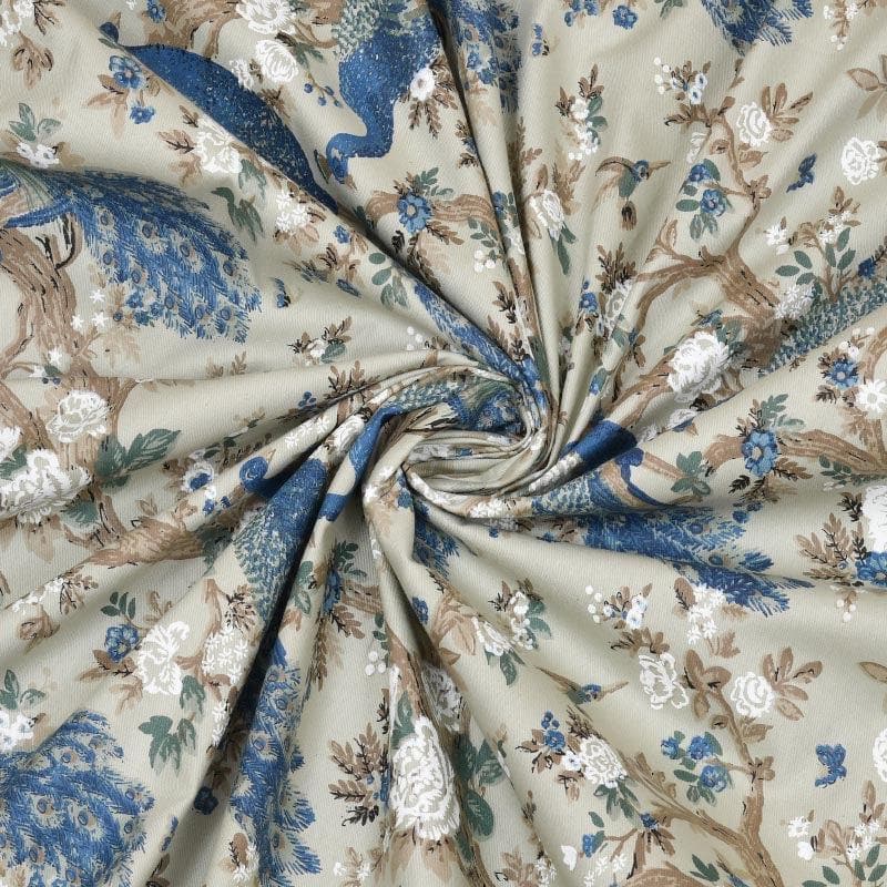 Buy Birdsong Bouquet - Blue Bedsheets from Vaaree