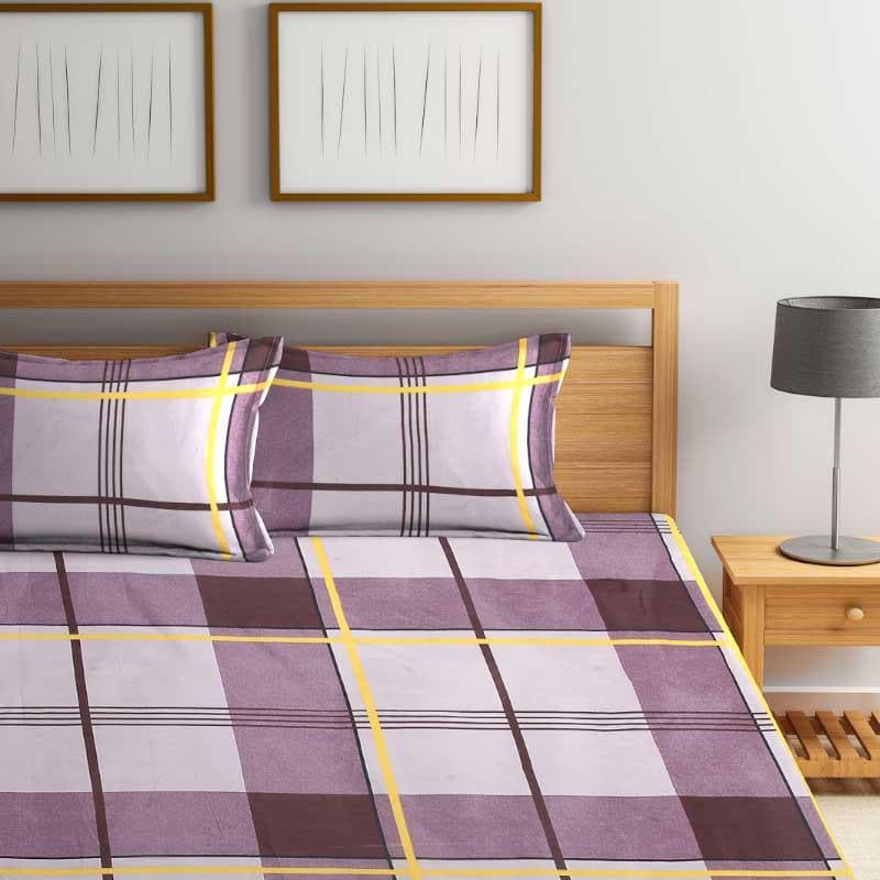 Buy Block Checkered Printed Bedsheet Bedsheets from Vaaree