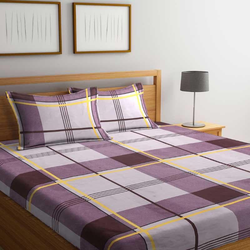 Buy Block Checkered Printed Bedsheet Bedsheets from Vaaree