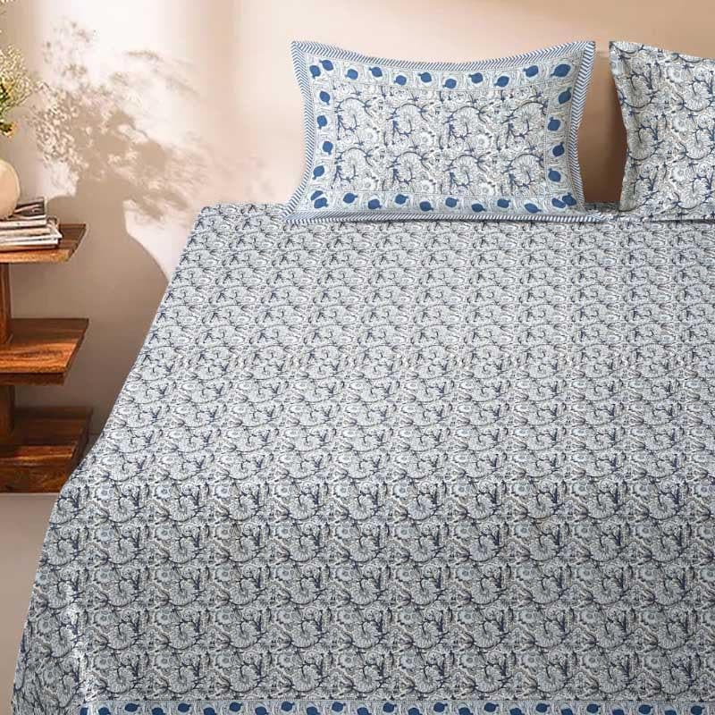 Buy Blockprint Bliss Bedsheet Bedsheets from Vaaree