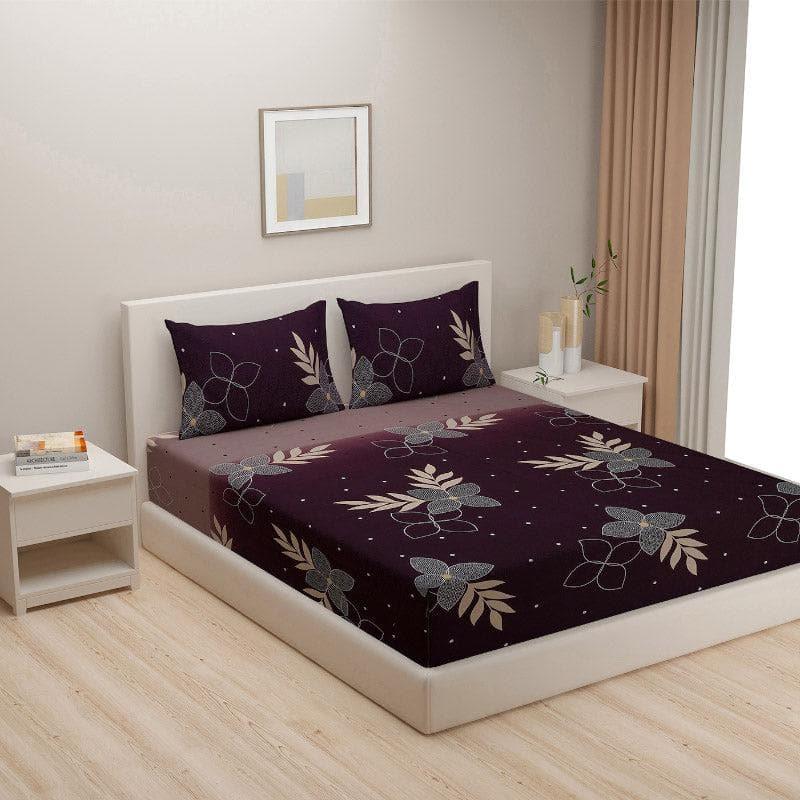 Buy Bloom Bouquet Bedsheet - Violet Bedsheets from Vaaree