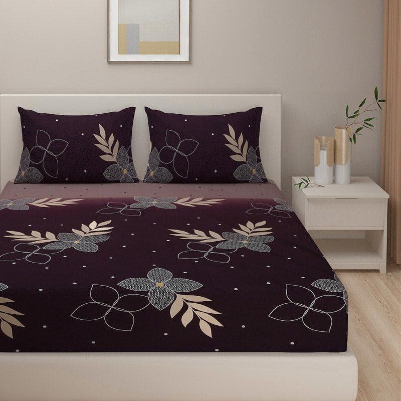 Buy Bloom Bouquet Bedsheet - Violet Bedsheets from Vaaree