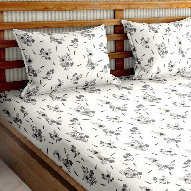 Buy Bloomin' Bliss Bedsheet - Grey Bedsheets from Vaaree