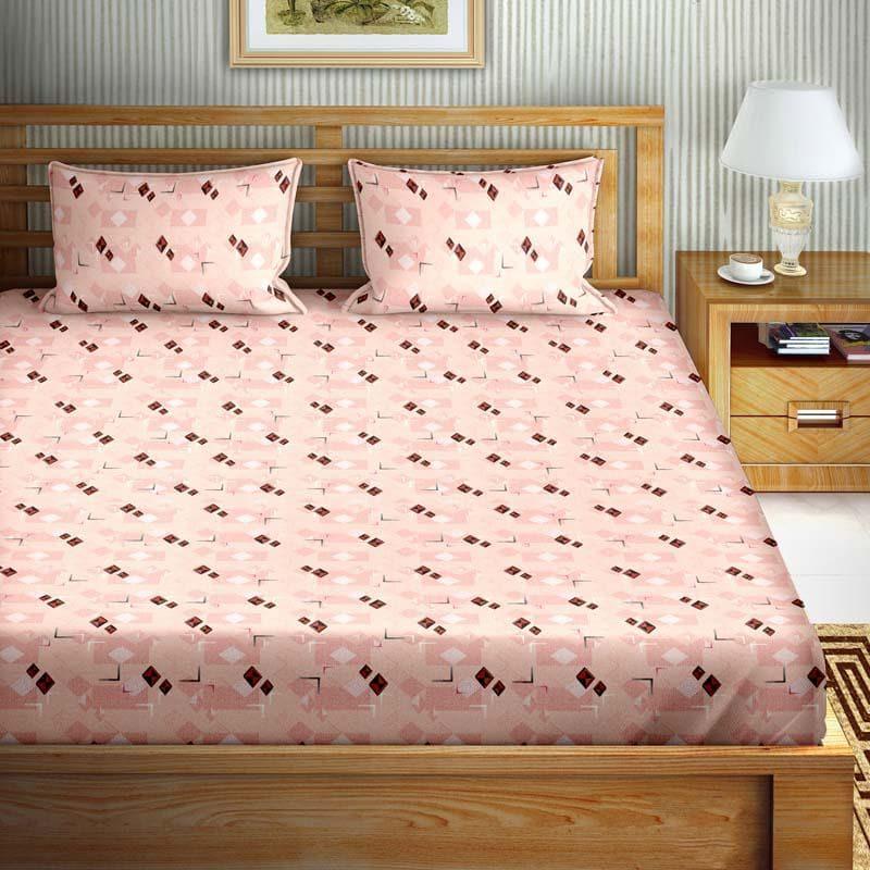 Buy Bloomscape Bedsheet - Peach Bedsheets from Vaaree