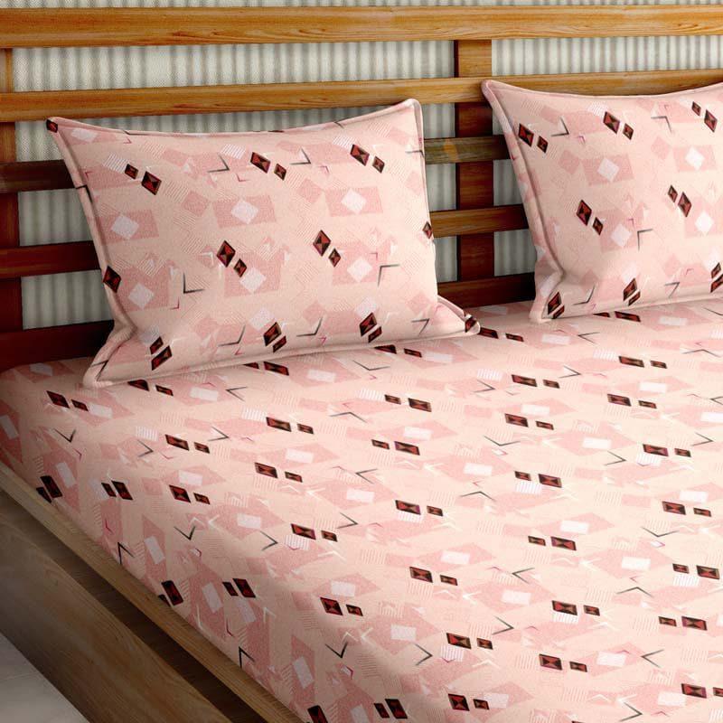 Buy Bloomscape Bedsheet - Peach Bedsheets from Vaaree