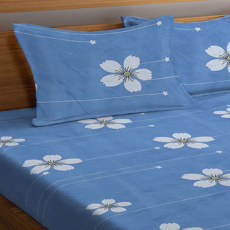 Buy Blue Cora Bedsheet Bedsheets from Vaaree