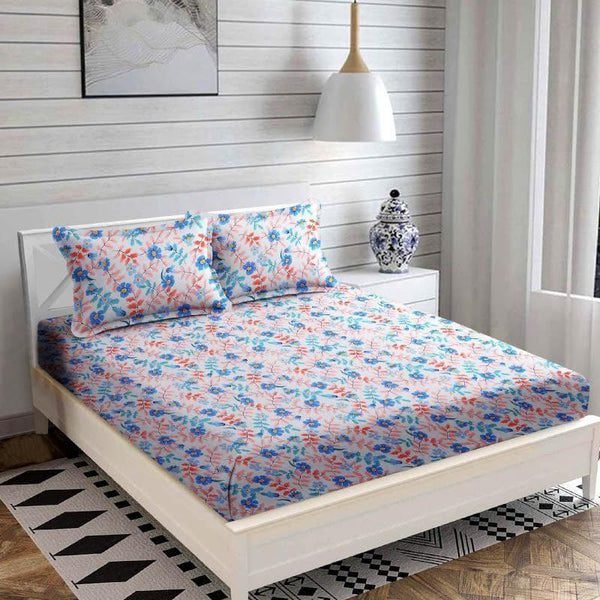 Buy Blue Junie Bedsheet Bedsheets from Vaaree