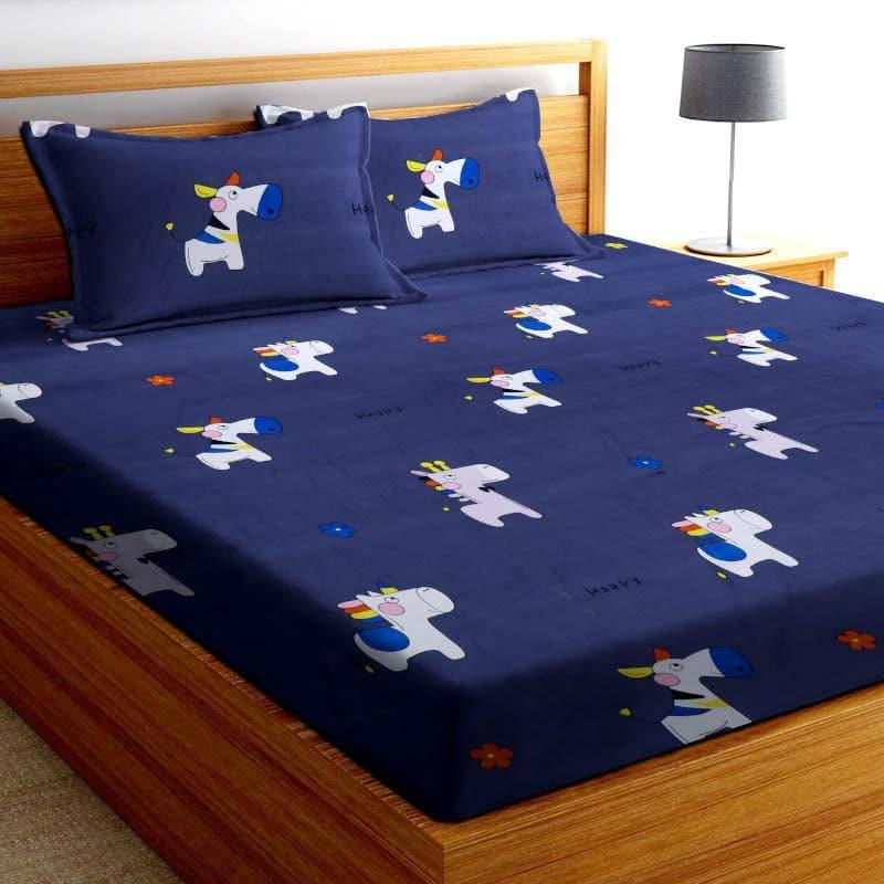 Buy Bedsheets - Blue Landon Bedsheet at Vaaree online