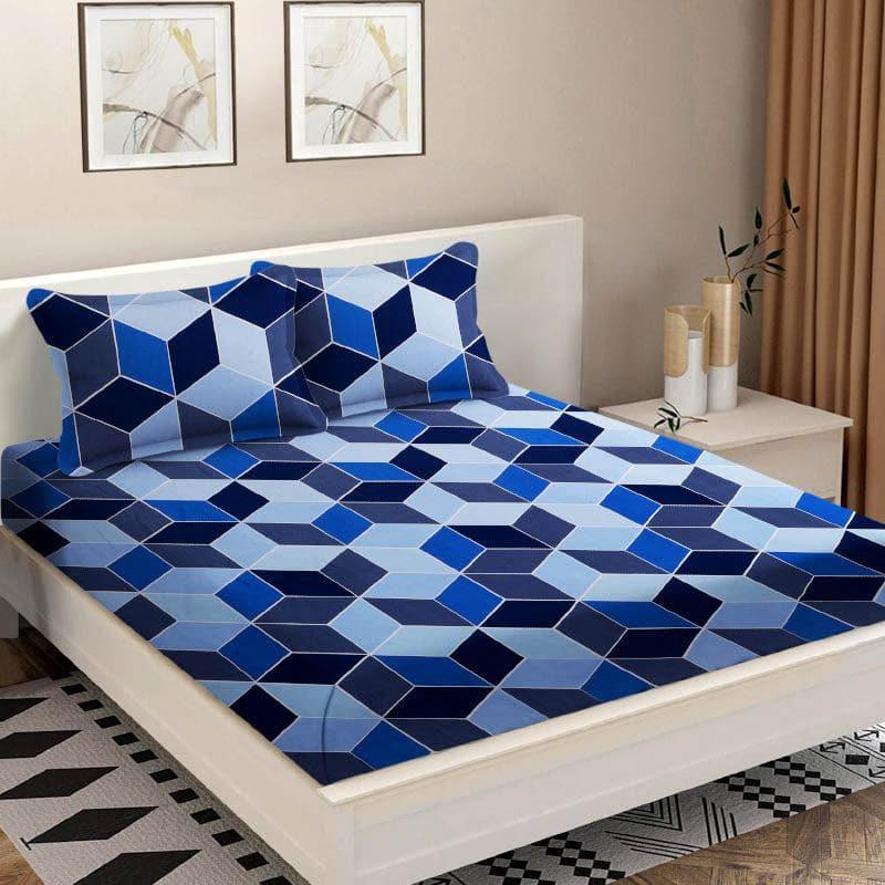 Buy Blue Madeline Bedsheet Bedsheets from Vaaree