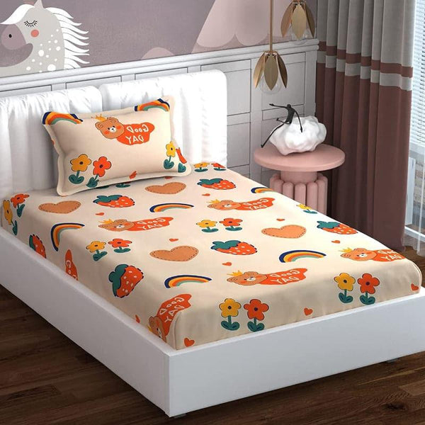 Bedsheets - Bohotastic Bedsheet - Peach