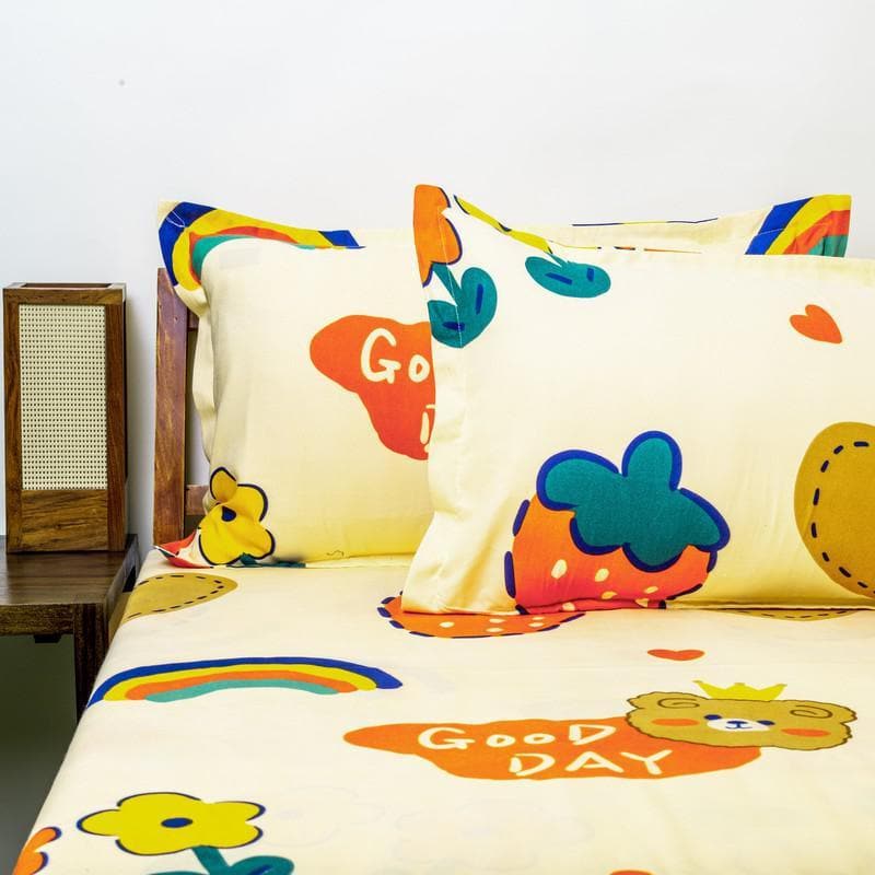 Buy Bohotastic Bedsheet - Yellow Bedsheets from Vaaree