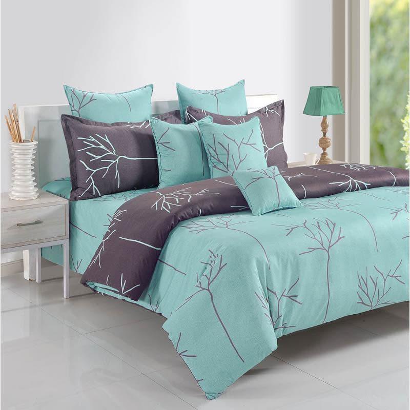 Buy Branch Out Bedsheet - Aqua Bedsheets from Vaaree