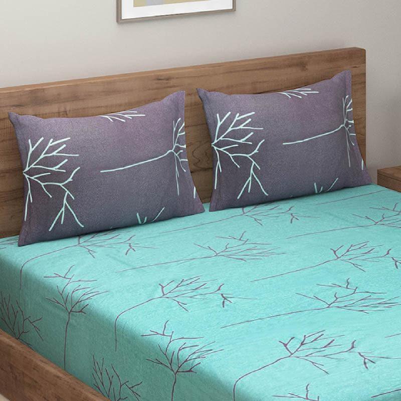 Buy Branch Out Bedsheet - Aqua Bedsheets from Vaaree