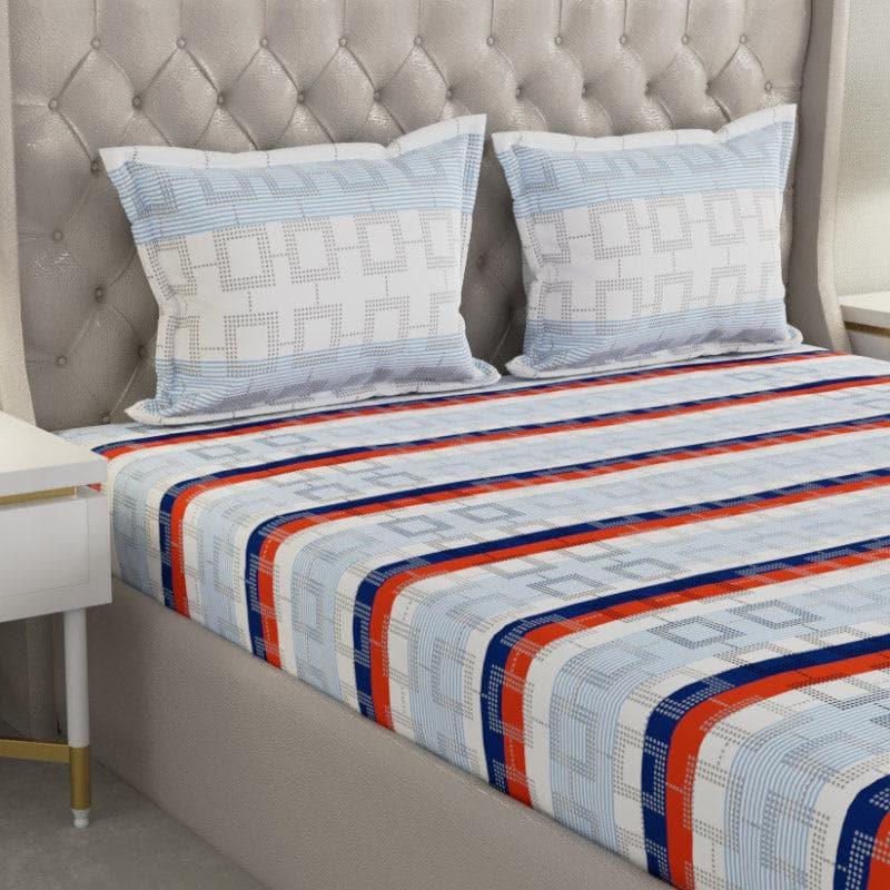 Buy Bredon Stripes Bedsheet - Red Bedsheets from Vaaree