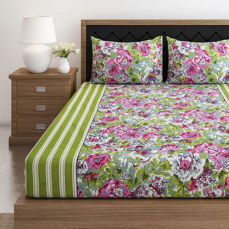 Buy Bright Bloom Bedsheet - Pink Bedsheets from Vaaree