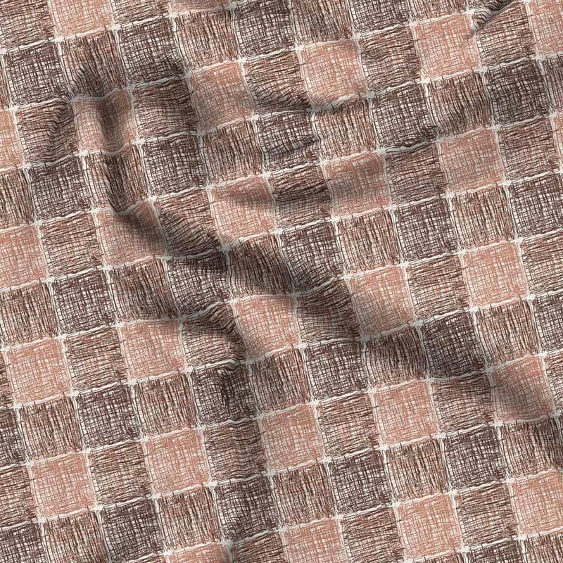 Buy Brixton Checkered Bedsheet - Brown Bedsheets from Vaaree