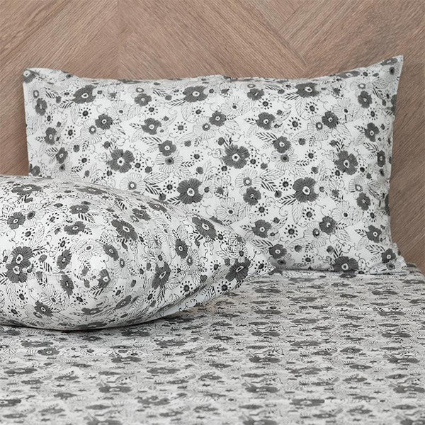 Buy Buddleia Ethnic Printed Bedsheet - Grey Bedsheets from Vaaree