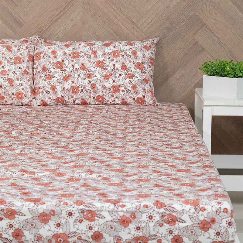 Buy Buddleia Ethnic Printed Bedsheet - Rust Bedsheets from Vaaree