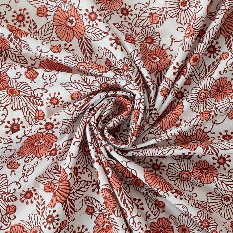 Buy Buddleia Ethnic Printed Bedsheet - Rust Bedsheets from Vaaree