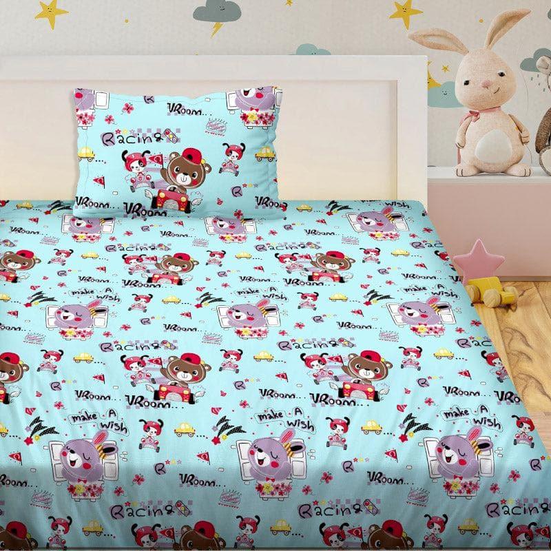 Buy Bunny N Teddy Bedsheet Bedsheets from Vaaree