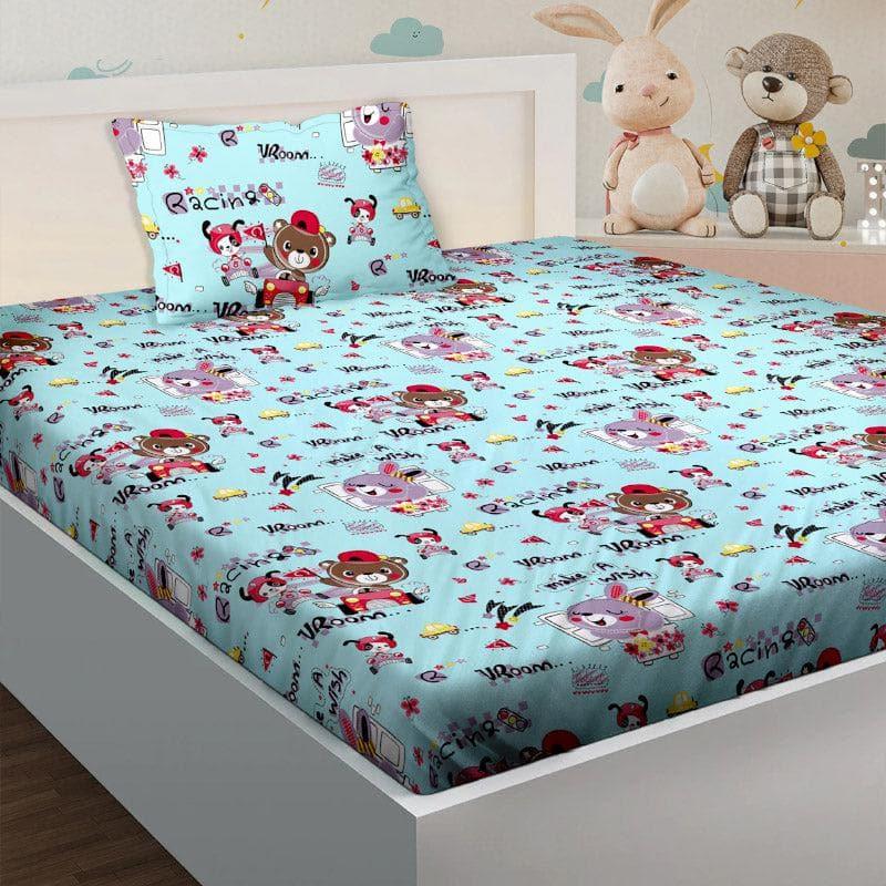 Buy Bunny N Teddy Bedsheet Bedsheets from Vaaree