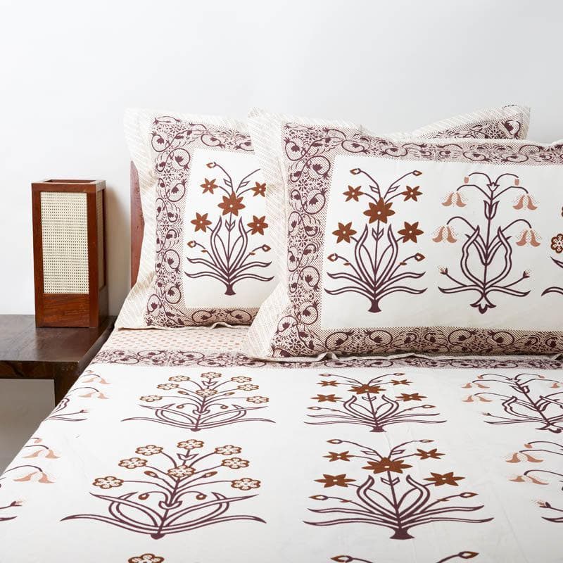 Buy Cameliaa Printed Bedsheet - Brown Bedsheets from Vaaree