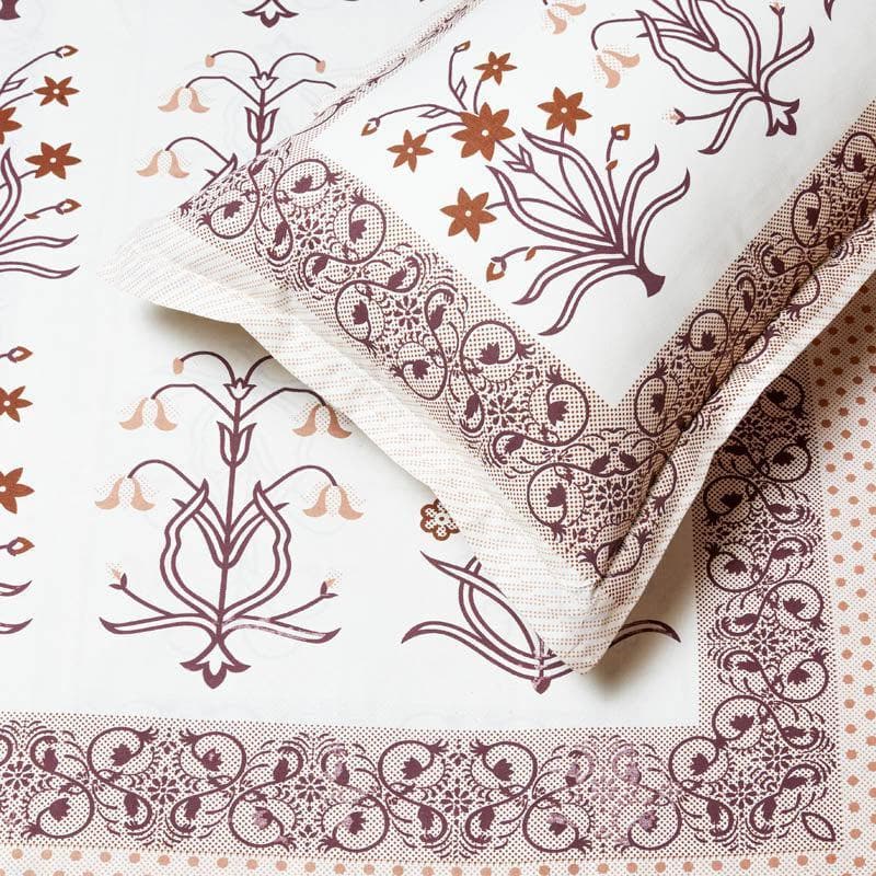 Buy Cameliaa Printed Bedsheet - Brown Bedsheets from Vaaree