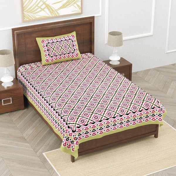 Buy Ceyda Printed Bedsheet - Pink Bedsheets from Vaaree