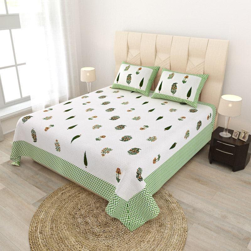 Buy Chandrika Printed Bedsheet - Green Bedsheets from Vaaree