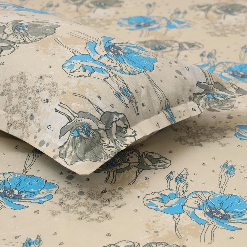 Buy Charm It Blue Printed Bedsheet Bedsheets from Vaaree