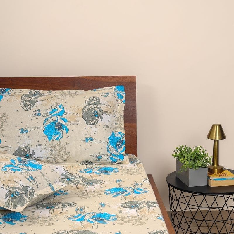 Buy Charm It Blue Printed Bedsheet Bedsheets from Vaaree