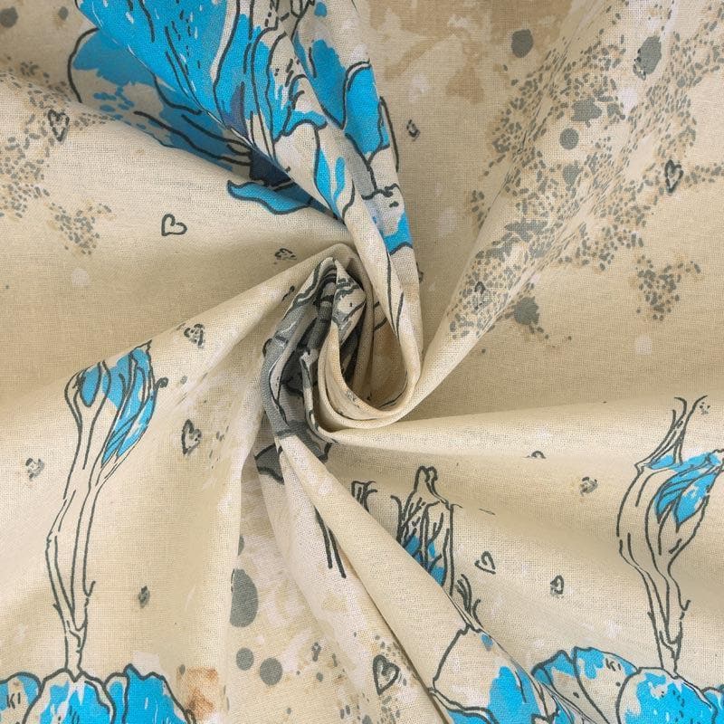 Buy Charm It Blue Printed Bedsheet Bedsheets from Vaaree