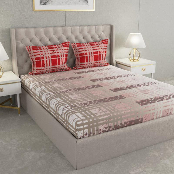 Buy Checkered Cart Bedsheet - Red Bedsheets from Vaaree