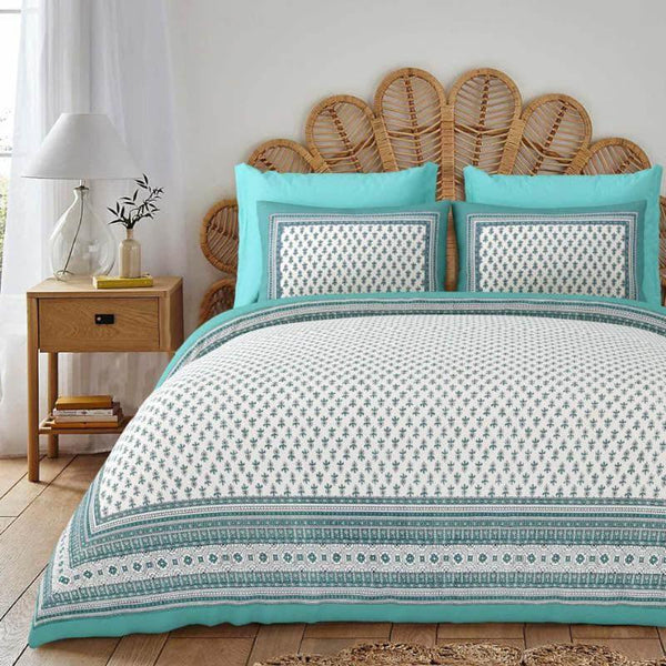 Buy Chitra Printed Bedsheet - Sea Green Bedsheets from Vaaree