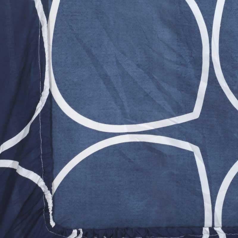 Buy Circum Jive Bedsheet - Dark Blue Bedsheets from Vaaree