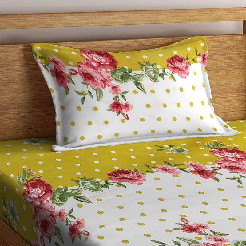 Buy Citrine Floral Bedsheet Bedsheets from Vaaree