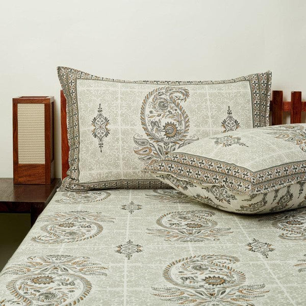 Buy Clio-Cera Printed Bedsheet - Brown Bedsheets from Vaaree