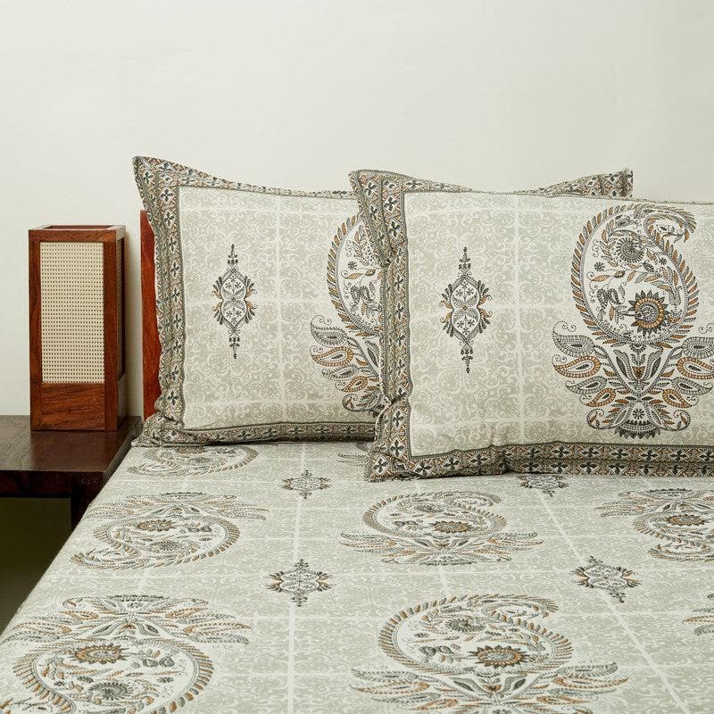 Buy Clio-Cera Printed Bedsheet - Brown Bedsheets from Vaaree