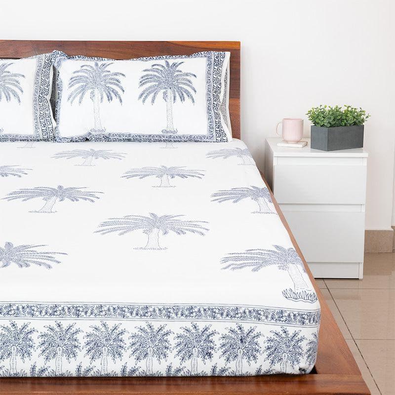 Buy Coco Loco Ethnic Bedsheet - Dark Blue Bedsheets from Vaaree