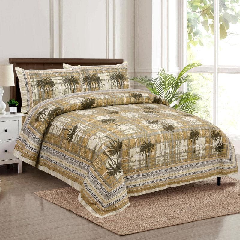 Buy Coco Tree Checkers Bedsheet - Green Bedsheets from Vaaree